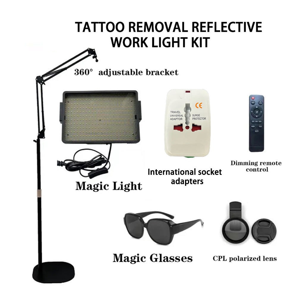 INKSOUL®  Tattoo removal reflective work & photography light kit
