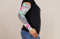 Tattoo Blossom Gradient Compression Arm Sleeve